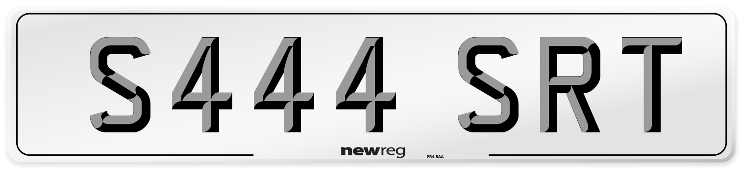 S444 SRT Number Plate from New Reg